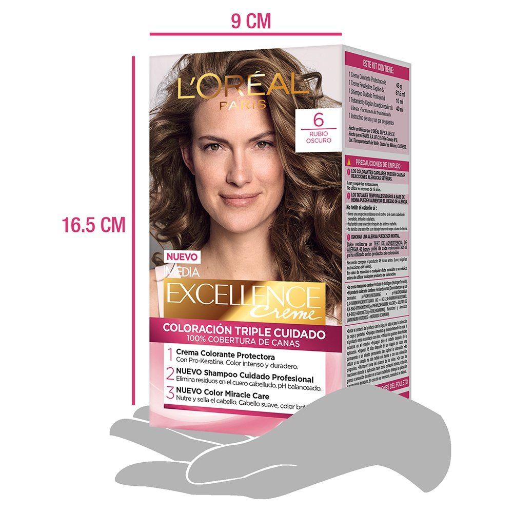 Tinte L'Oreal Excellence Creme 6 Rubio Oscuro