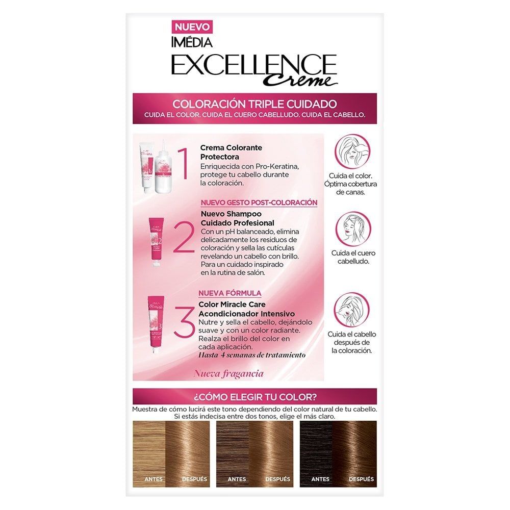 Tinte L'Oreal Excellence Creme 7.3 Rubio Dorado