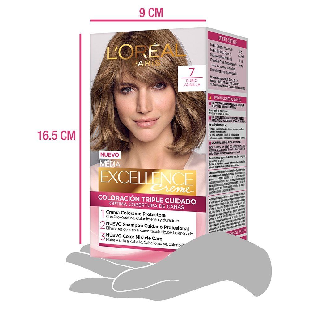 Tinte L'Oreal Excellence Creme 7 Rubio