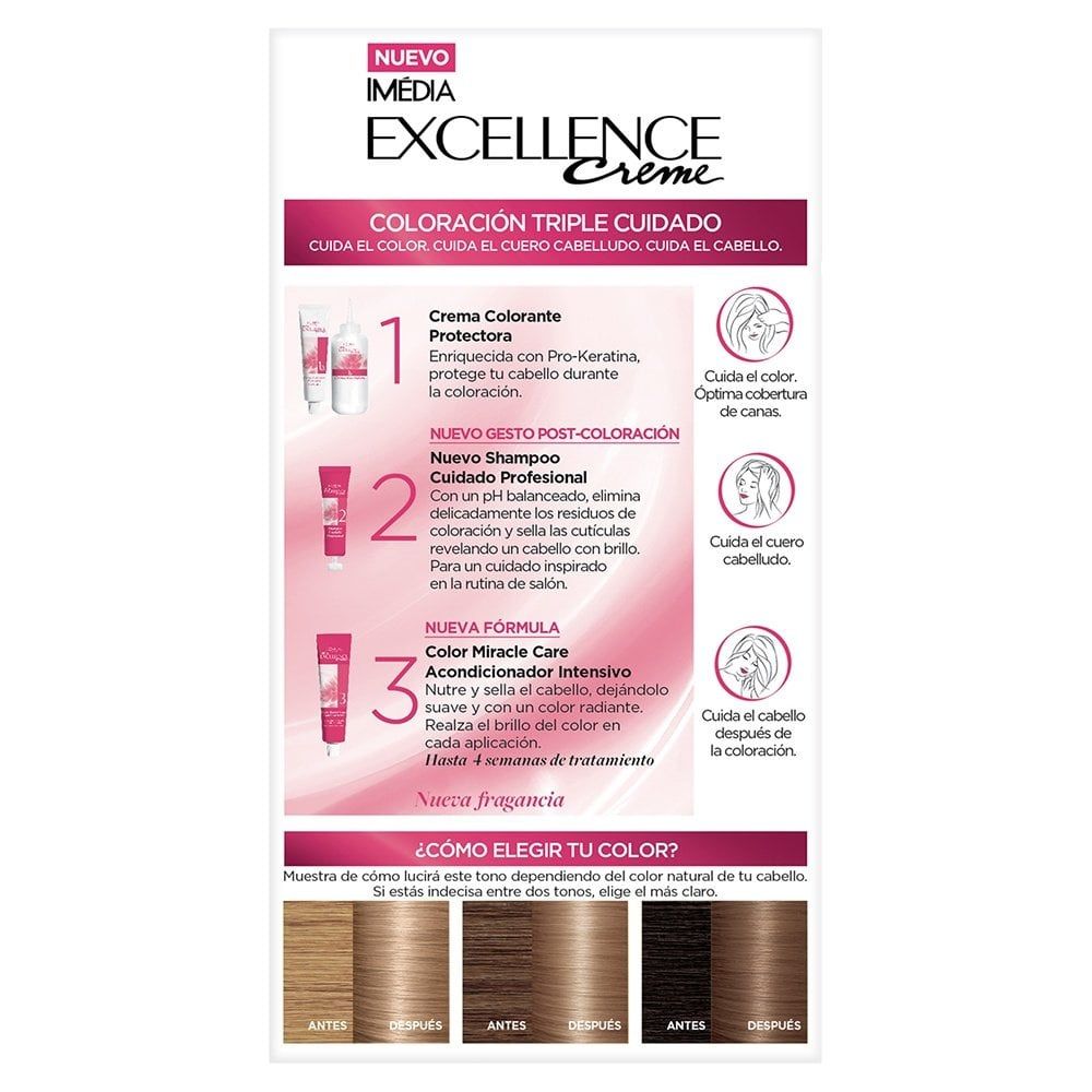 Tinte L'Oreal Excellence Creme 8.1 Rubio Claro Cenizo