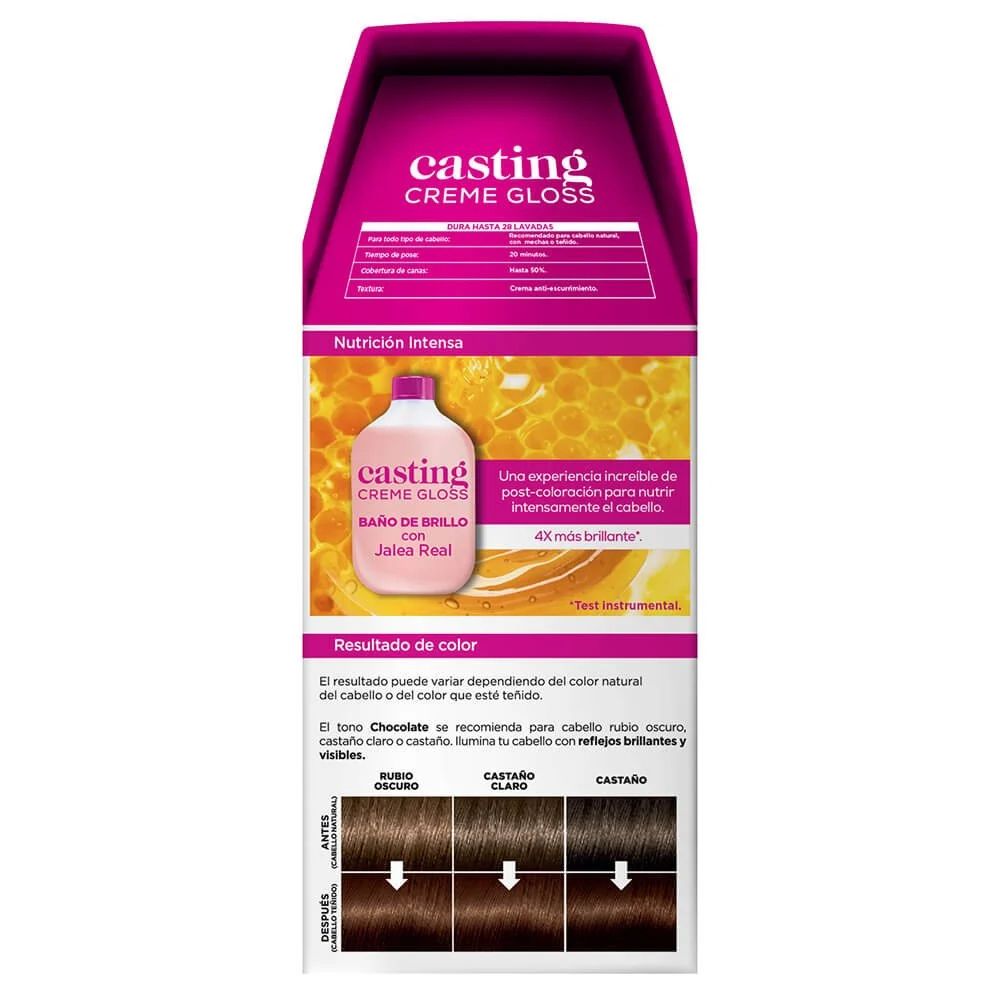 Tinte L'oreal Casting Creme Gloss Sin Amoniaco Nro. 535 Chocolate