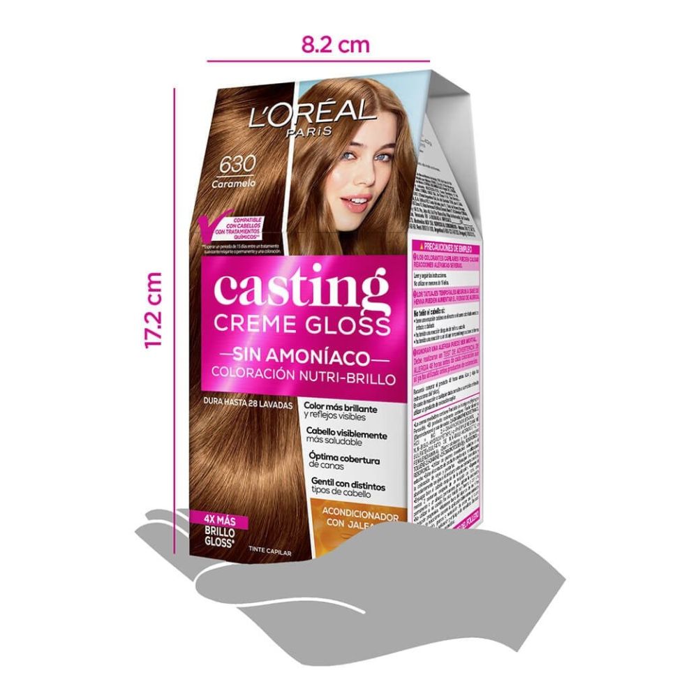 Tinte L'oreal Casting Creme Gloss Sin Amoniaco Nro. 630 Caramelo