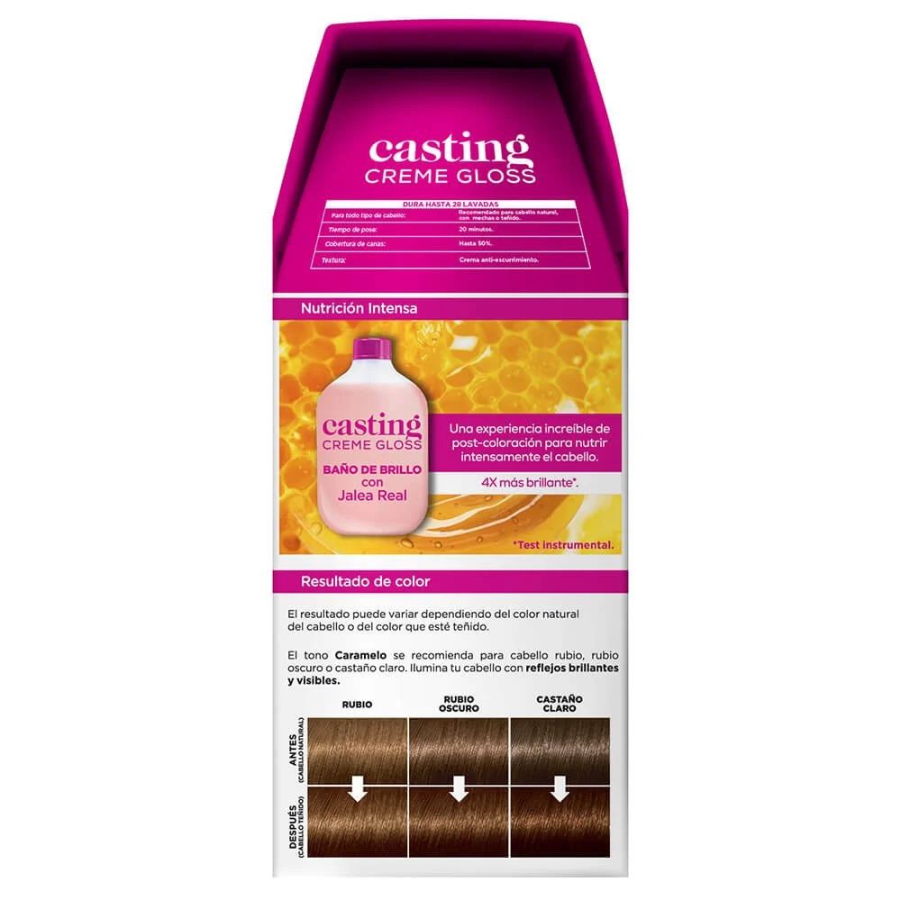 Tinte L'oreal Casting Creme Gloss Sin Amoniaco Nro. 630 Caramelo