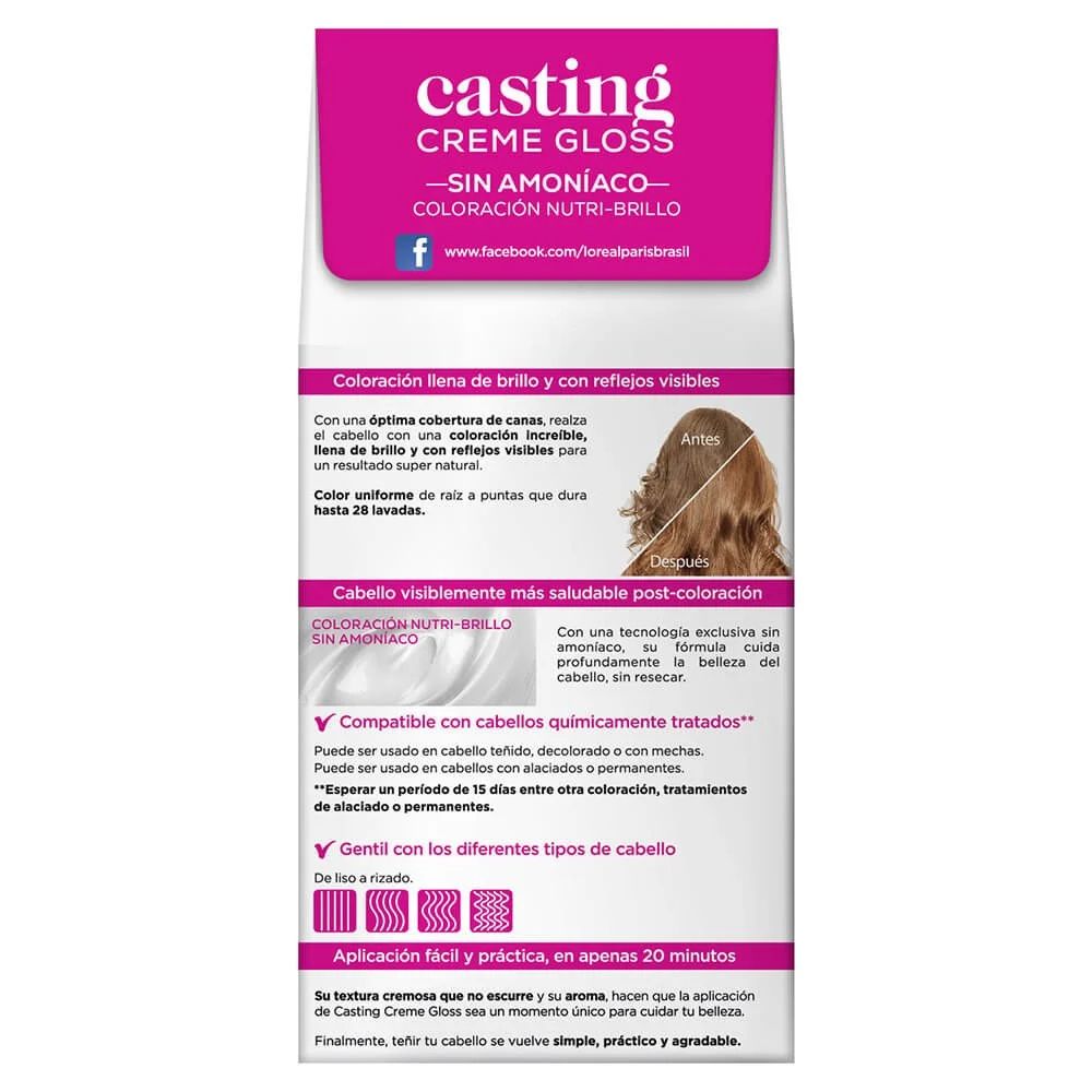 Tinte L'oreal Casting Creme Gloss Sin Amoniaco Nro. 700 Rubio Natural