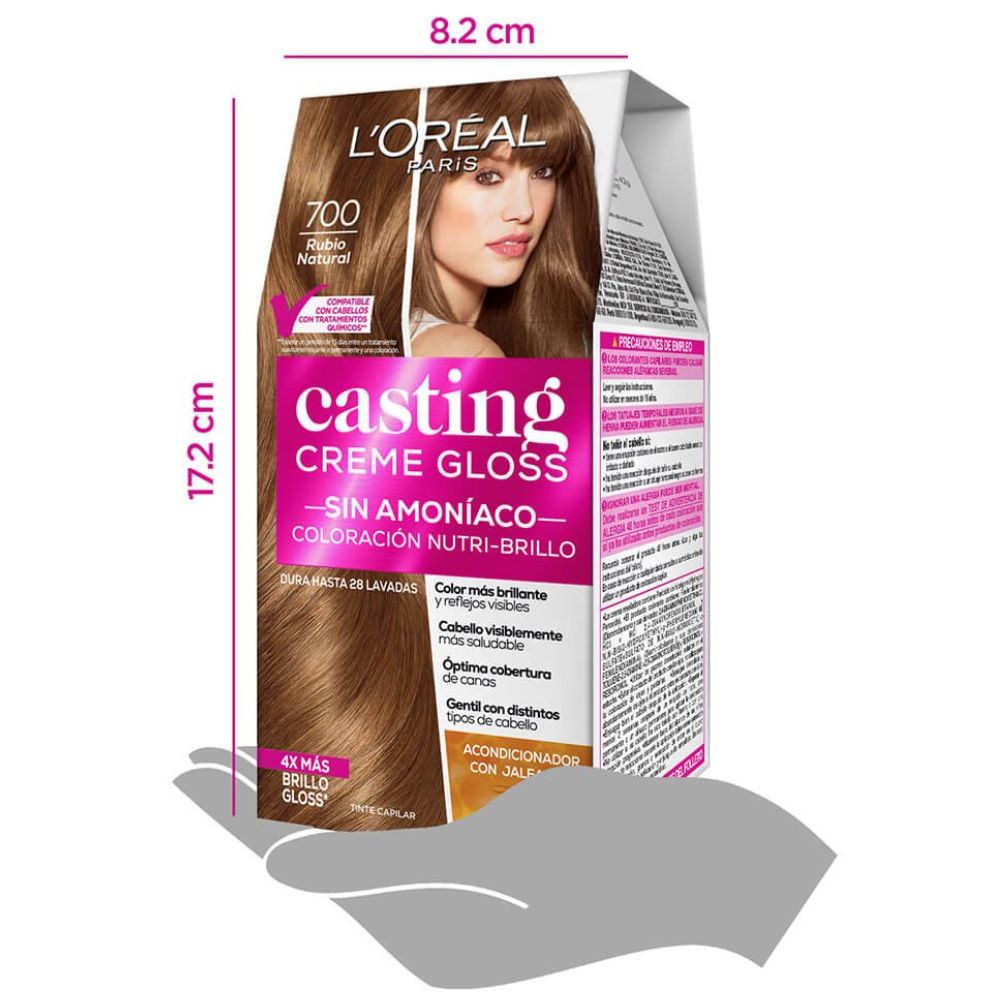 Tinte L'oreal Casting Creme Gloss Sin Amoniaco Nro. 700 Rubio Natural