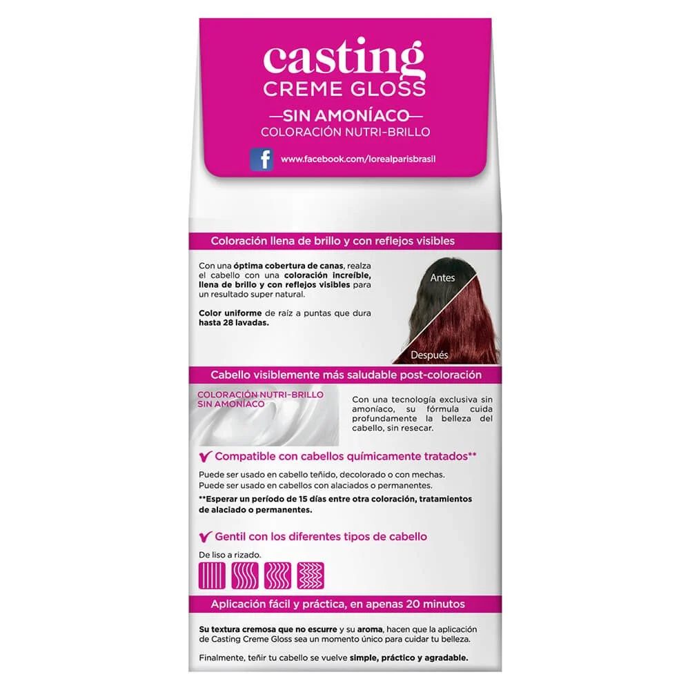 Tinte Loreal Casting Creme Gloss Sin Amoniaco Nro. 550 Caoba