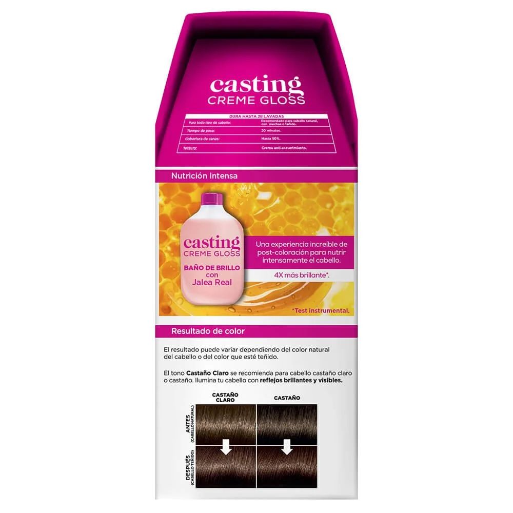 Tinte L'oreal Casting Creme Gloss Sin Amoniaco Nro. 500 Castaño Claro