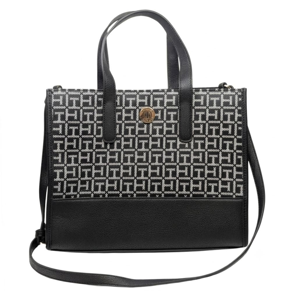 Tommy Hilfiger Cartera Tote Monogram Black
