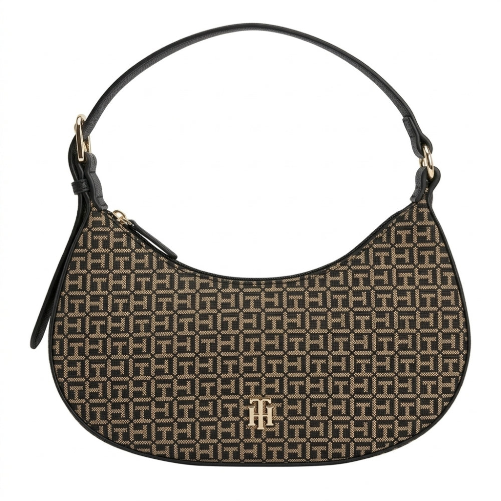 Tommy Hilfiger Cartera Hobo Monogram Black