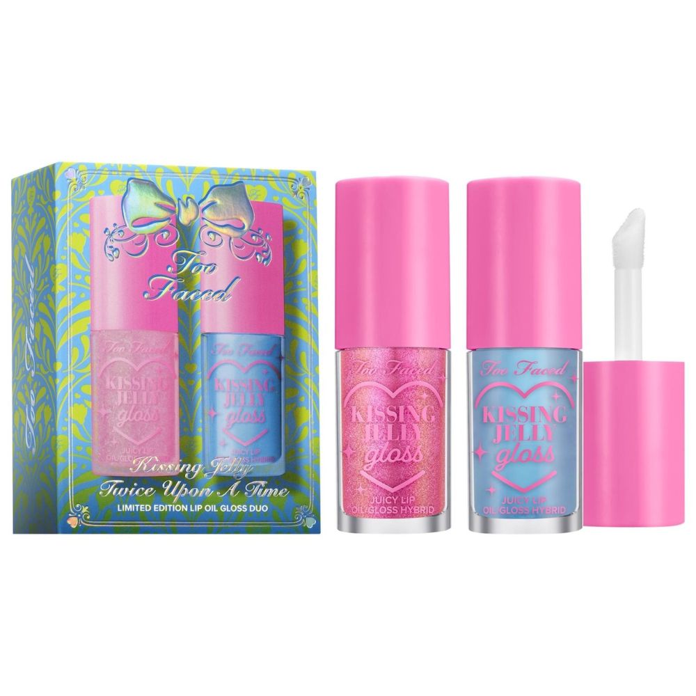 Too Faced Set De Aceite Y Brillo Labial Kissing Jelly Twice Upon A Time