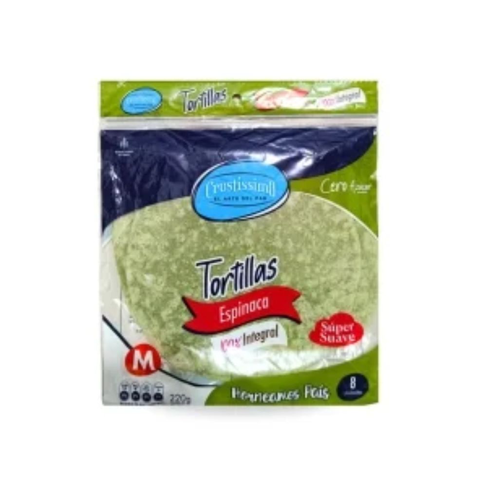 Tortillas Espinaca Integrales M Crustissimo 8 Und