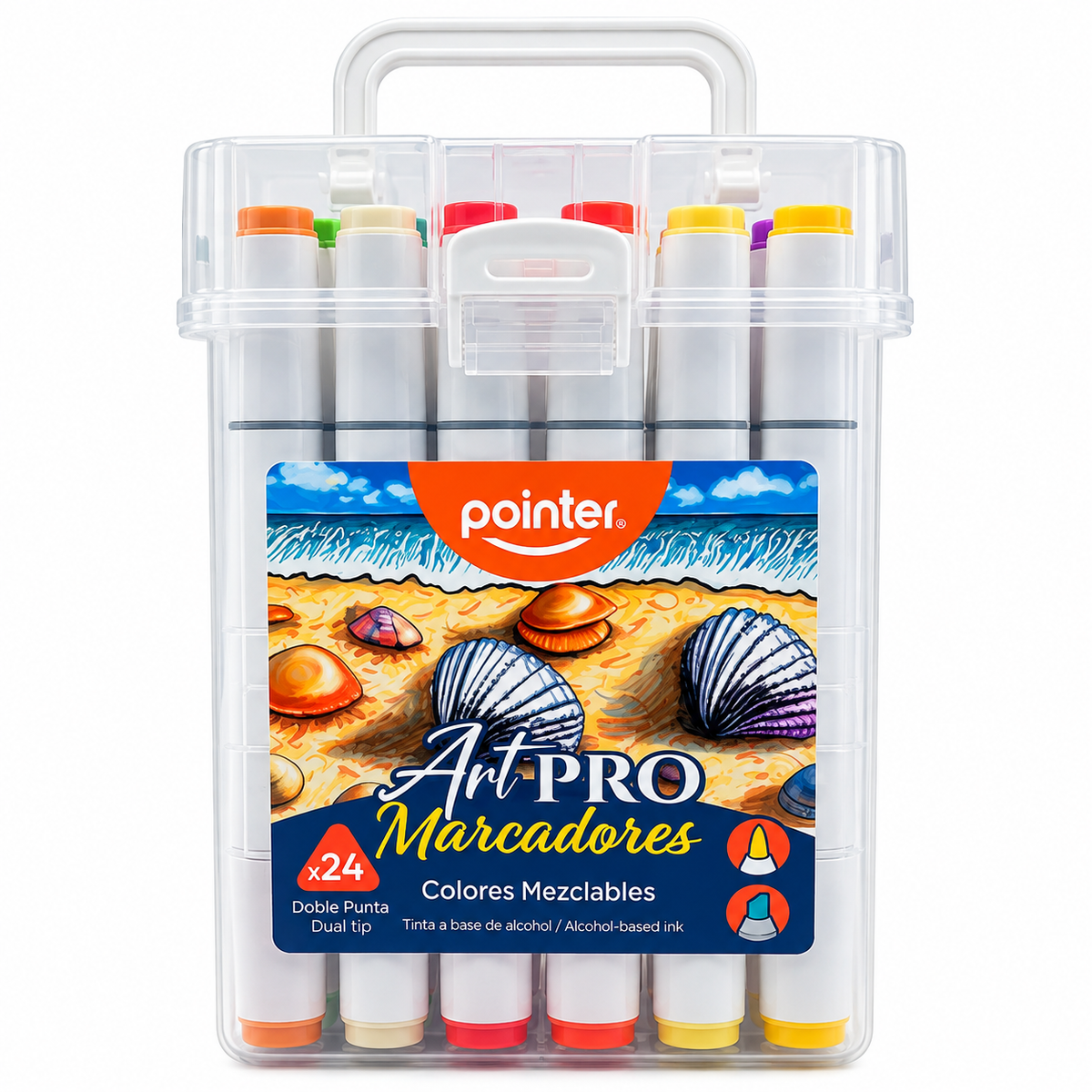 Pointer Set de Marcadores Doble Punta 24 Colores
