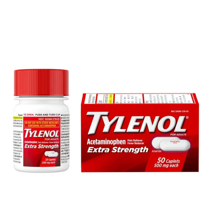 Tylenol Acetaminofen Extra Strength 500mg 50 comprimidos