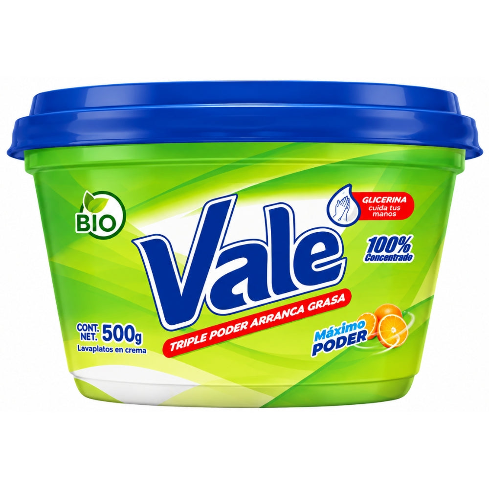 Vale Lavaplatos en Crema Máximo Poder 500gr