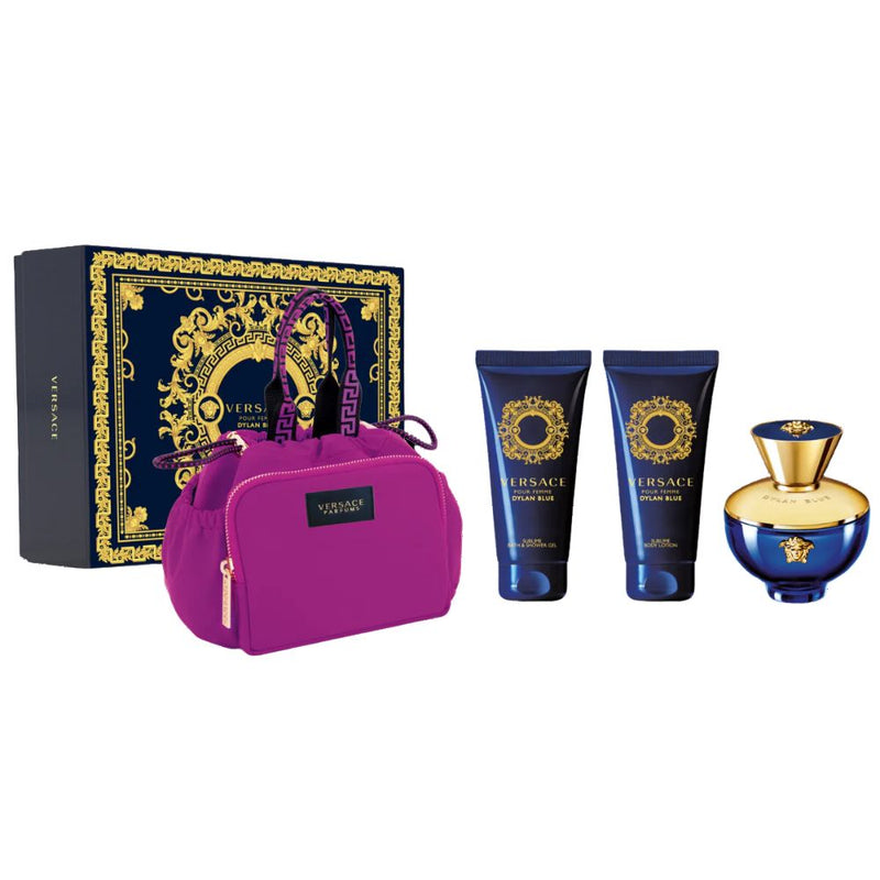 Versace Dylan Blue Set De Regalo 100ml Eau de Parfum + Shower Gel 100ml + Body Lotion 100ml + Make up Case For Women