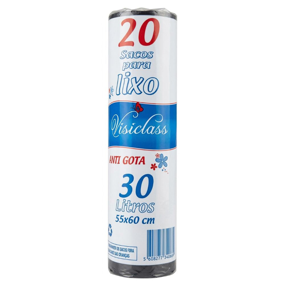 Visiclass Rollo de 20 Bolsas para basura de 30 Litros 55 x 60 cms