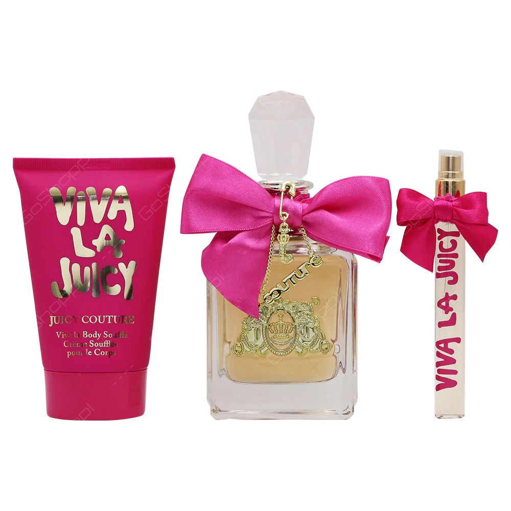 Juicy Couture Viva La Juicy Set Eau De Parfum 100ml + 10ml + Viva La Body Souffle 125ml