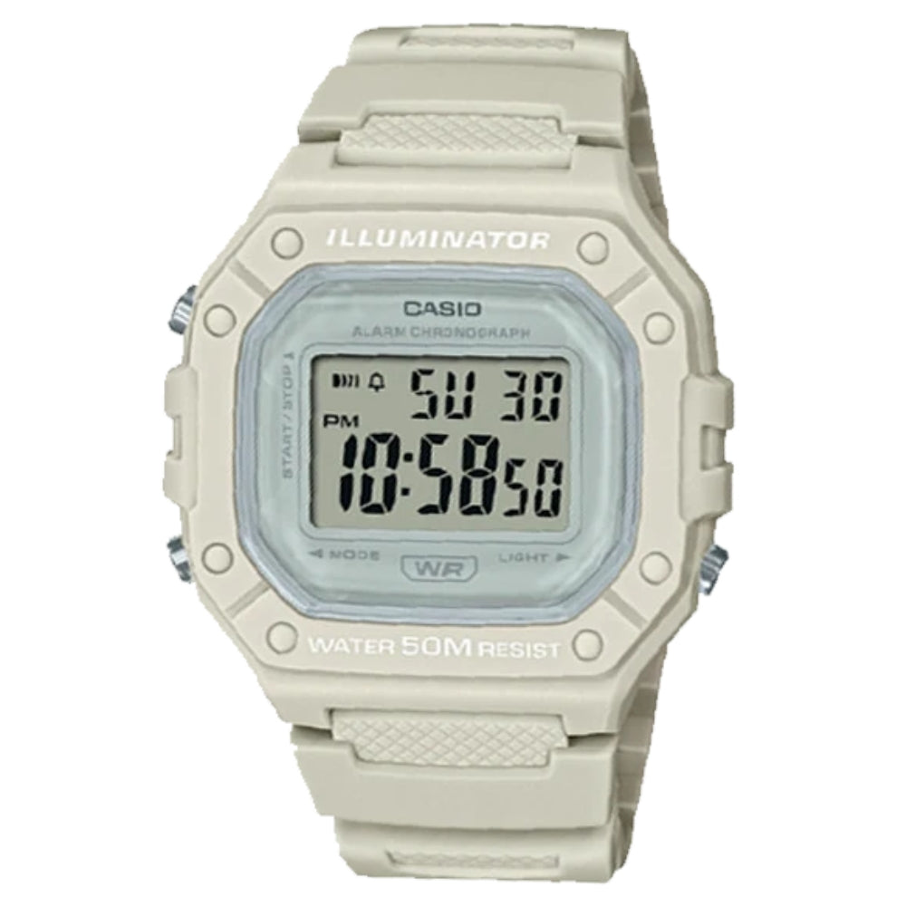 Casio Reloj Casual Correa De Resina Para Dama Cream