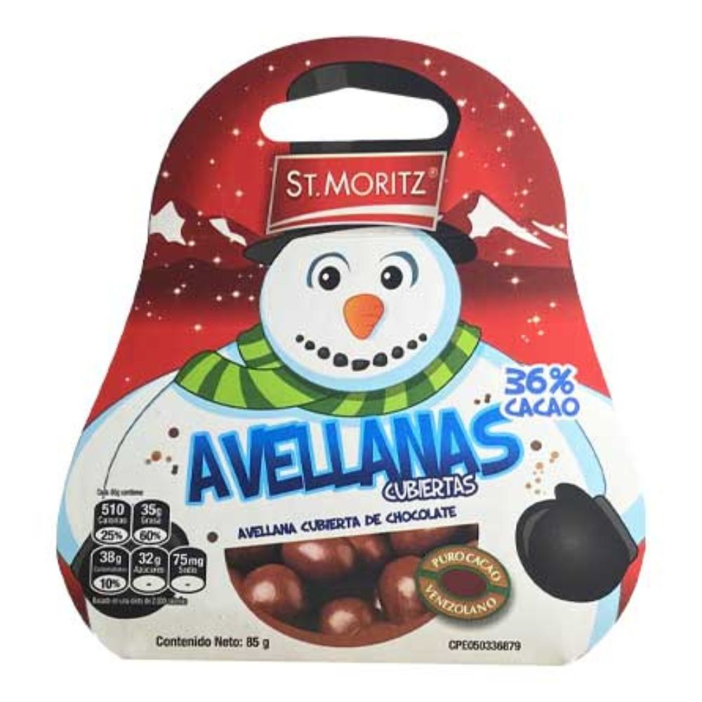 St. Moritz Navidad Avellanas Cubiertas Con Chocolate de Leche