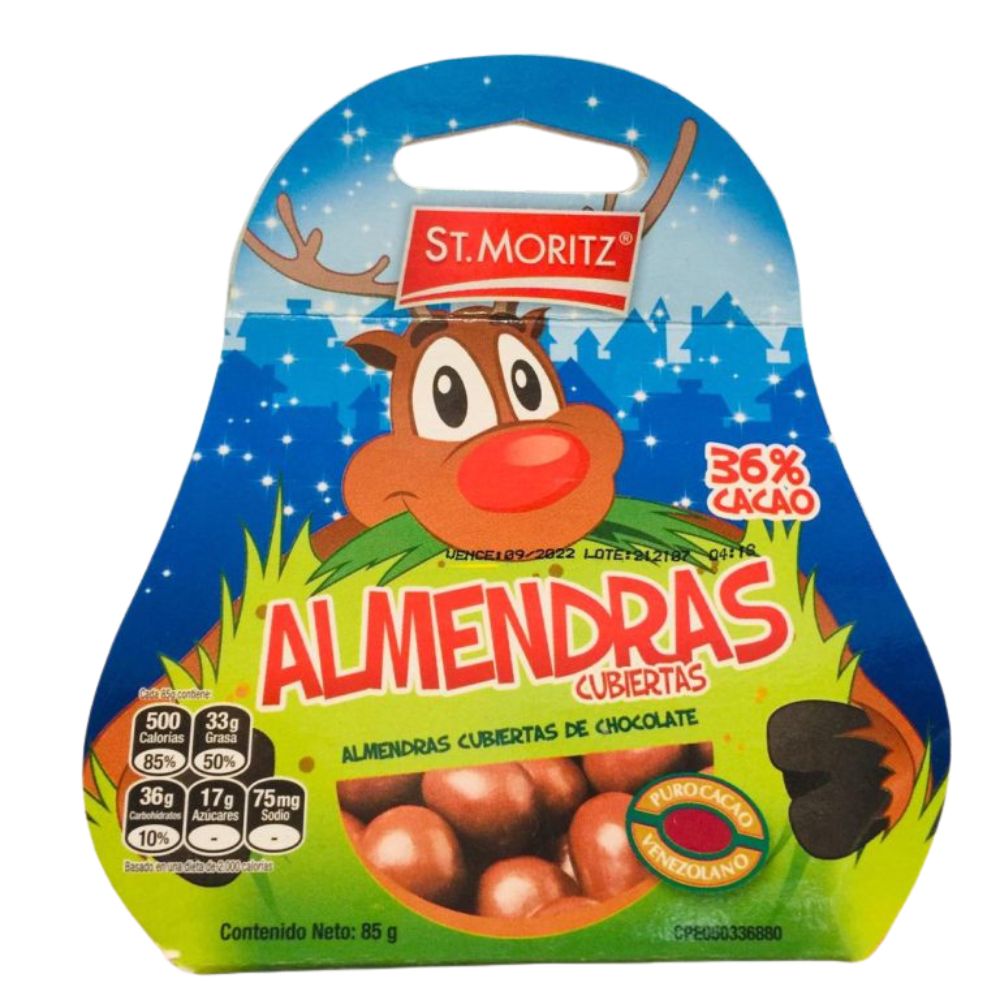 St. Moritz Navidad Almendras Cubiertas Con Chocolate De Leche