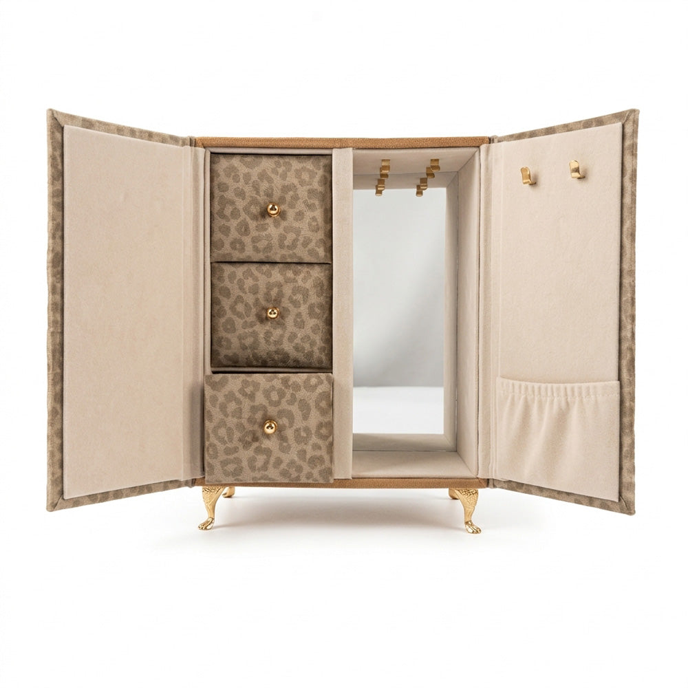 Willow & Riley Closet Jewelry Organizer Animal Print