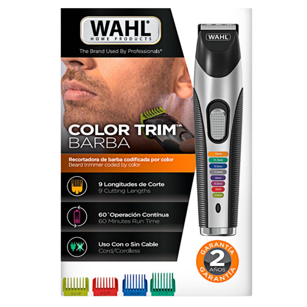 Wahl Recortadora de Barba Recargable Color Trim 8 Piezas
