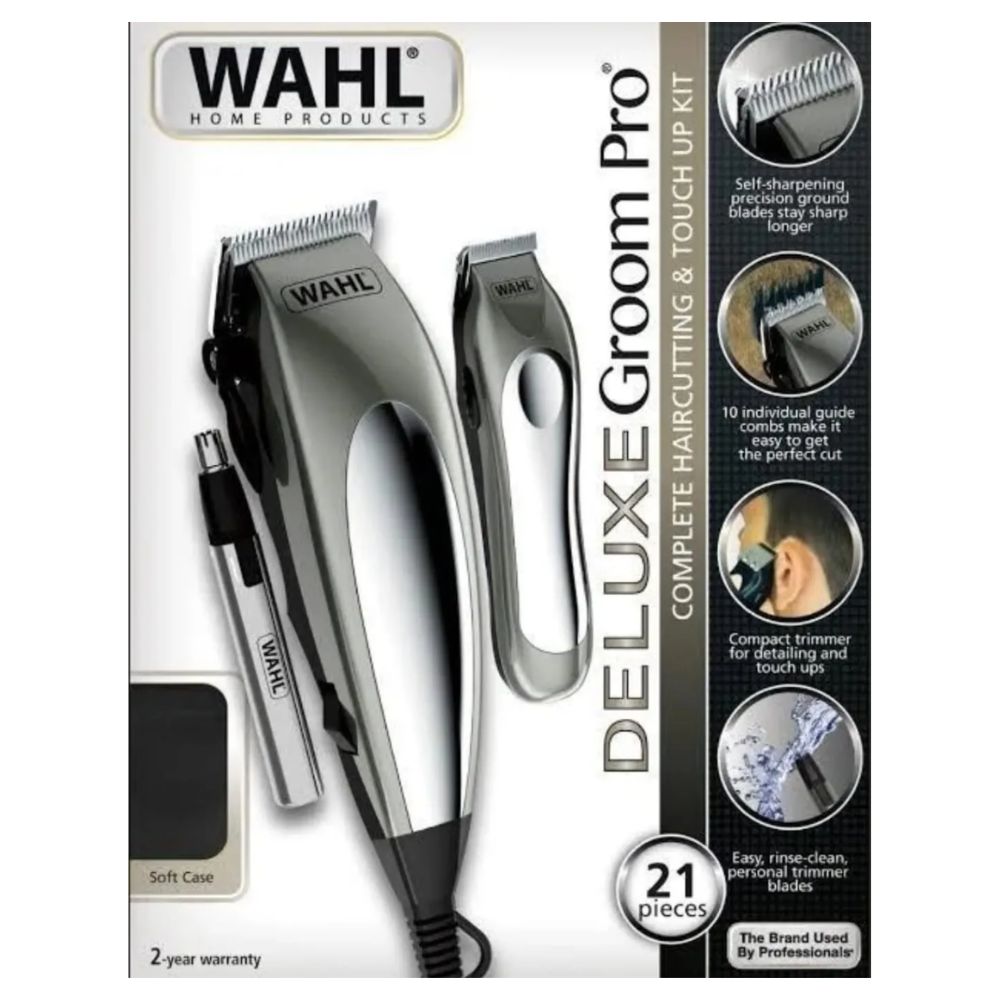 Wahl Deluxe Groom Pro Complete Haircutting & Touch Up Kit 21 Piezas