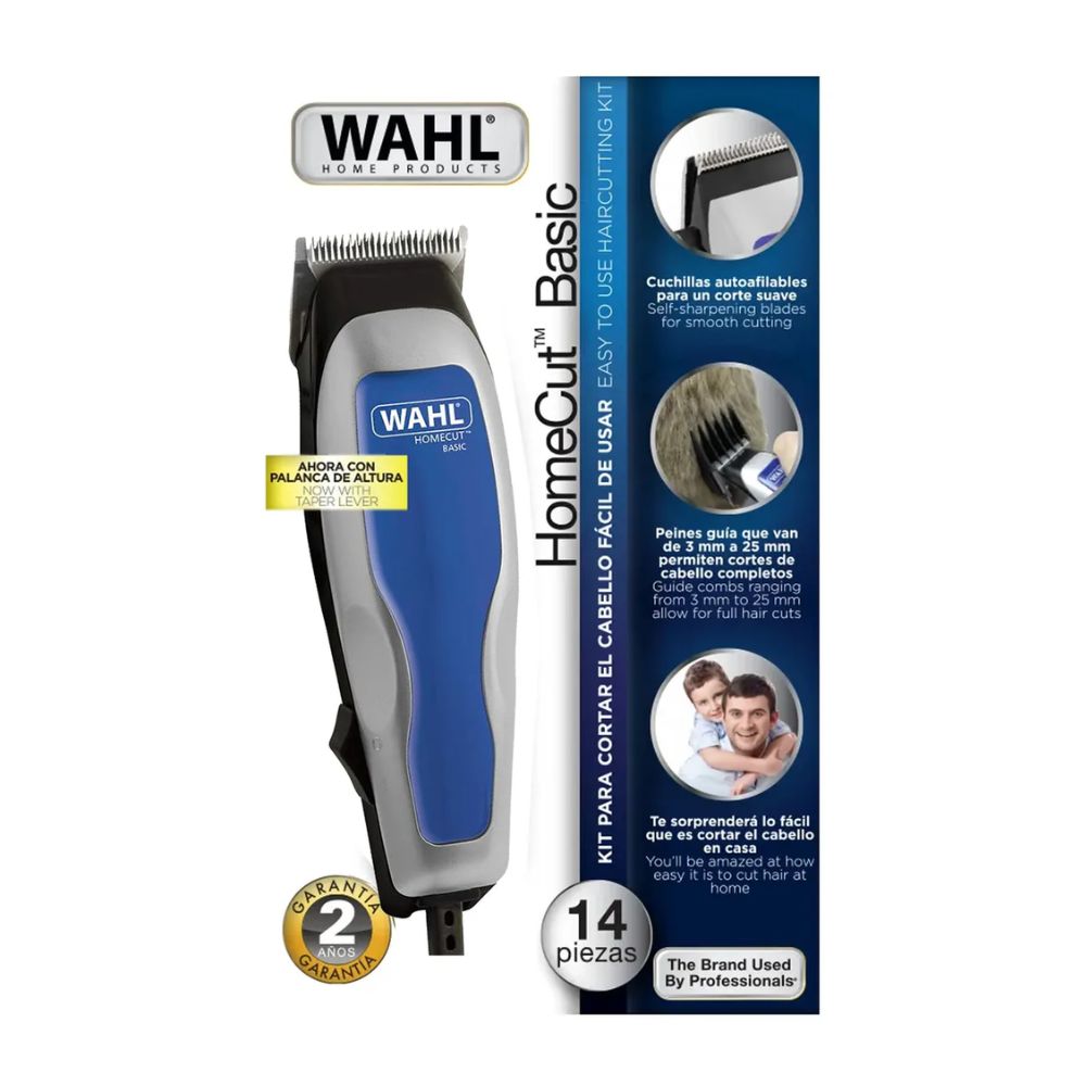 Wahl Cortadora de Cabello con Cable Home Cut Basic 120V Kit 14 piezas