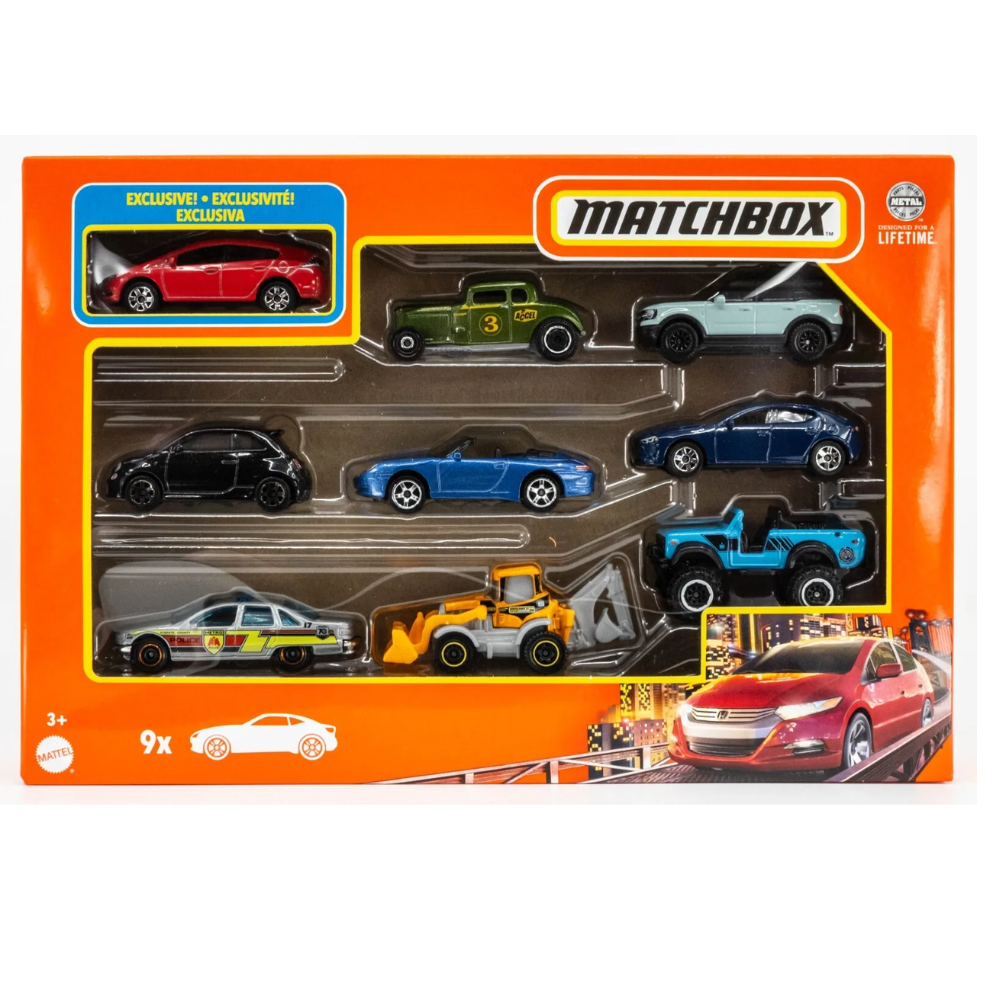 Mattel Matchbox Set de 9 Carros 3+