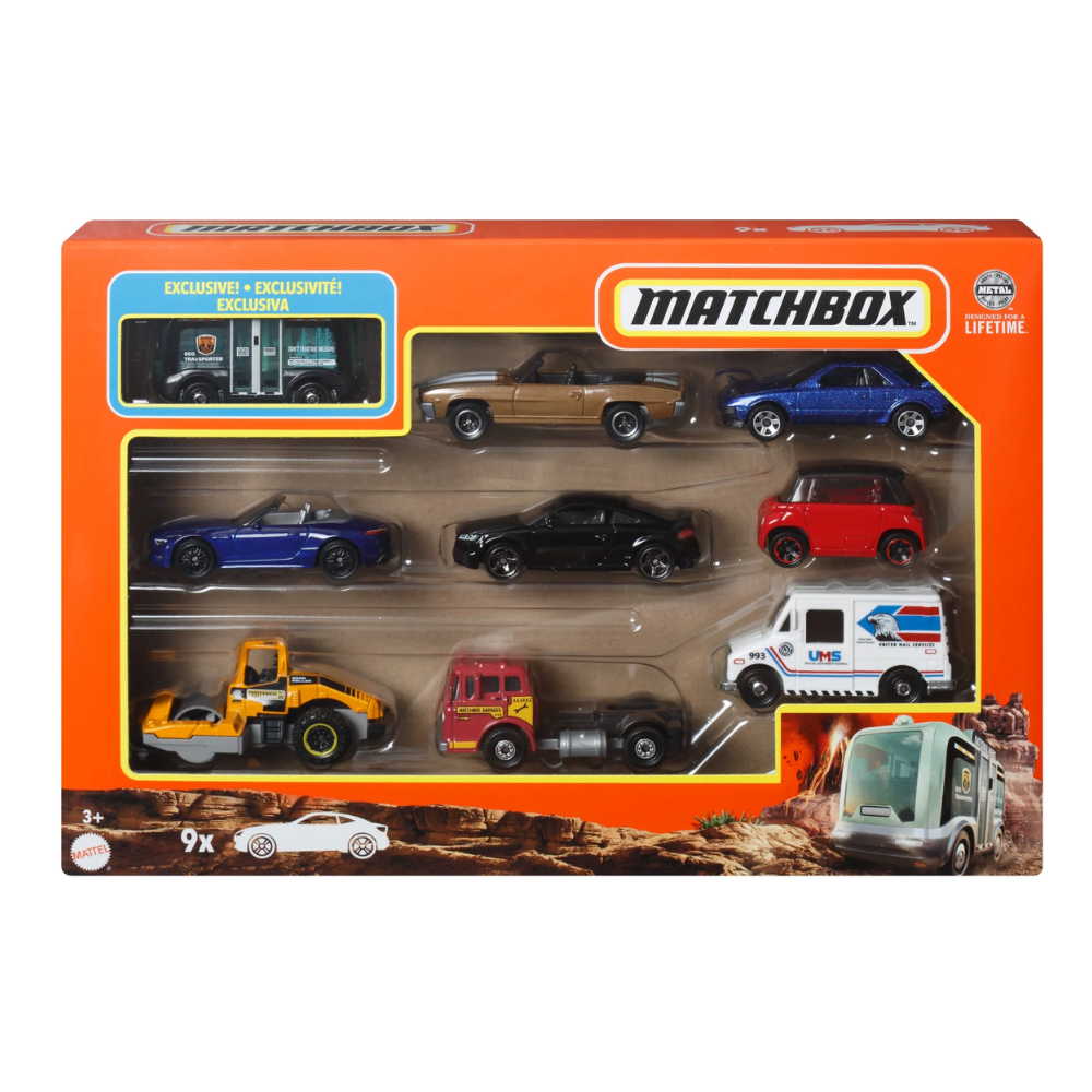 Mattel Matchbox Set de 9 Carros 3+