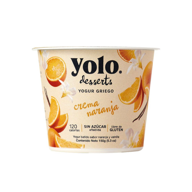 Yolo Yogurt Griego Desserts Crema Naranja 150gr