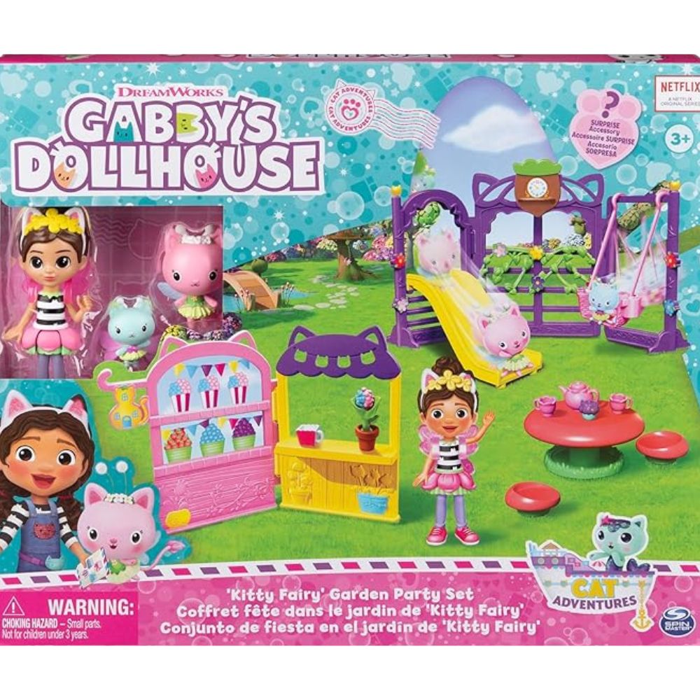 Gabby's Dollhouse Kitty Fairy Garden Party Set 3+