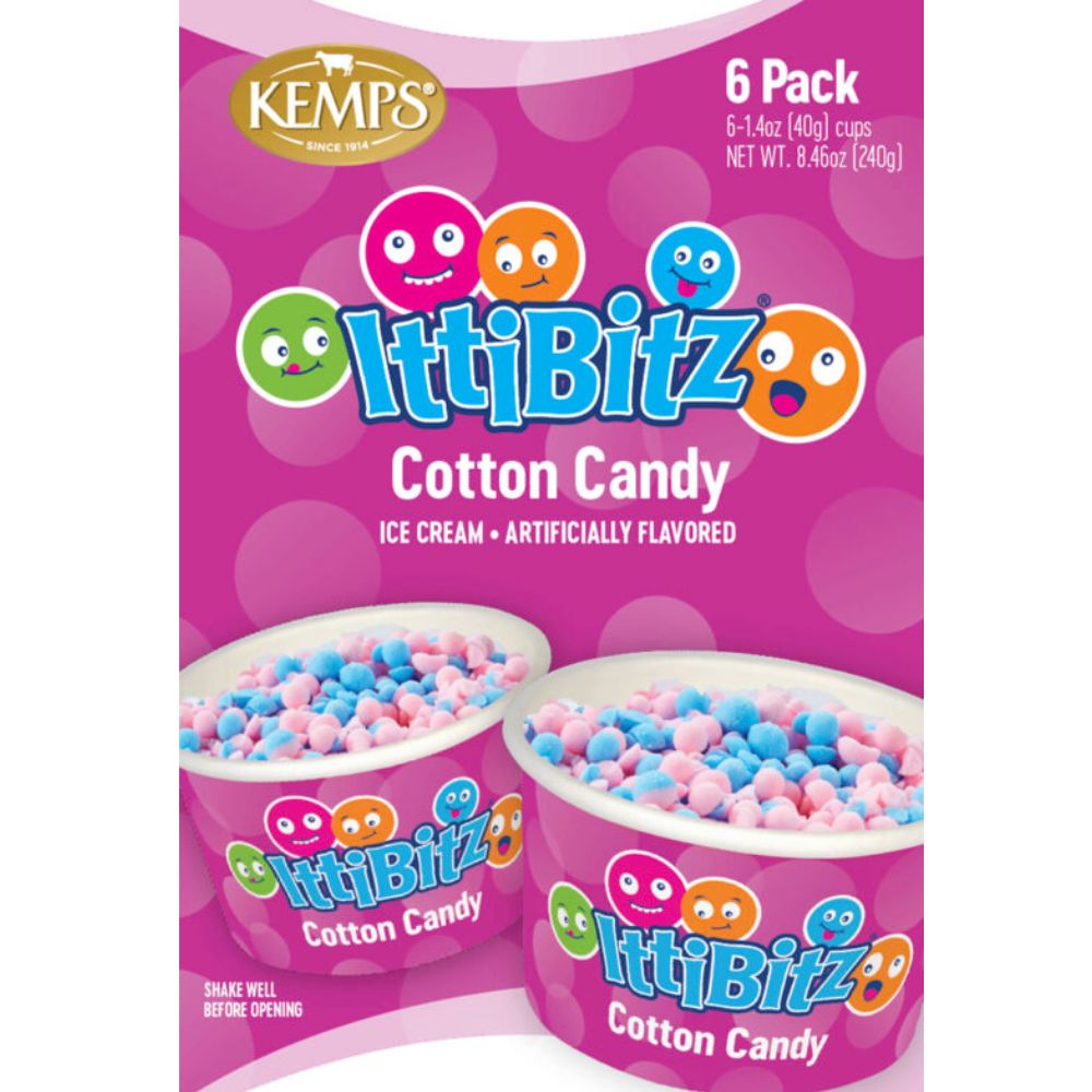 Helado Ittibitz  6 Pack Cotton Candy Ice Cream 240g