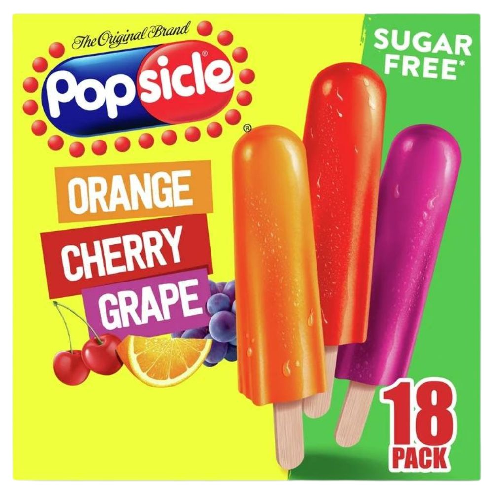 Paletas Popsicle 15 Calories 18 Und Sugar Free Snack Orange Cherry Grape 878ml