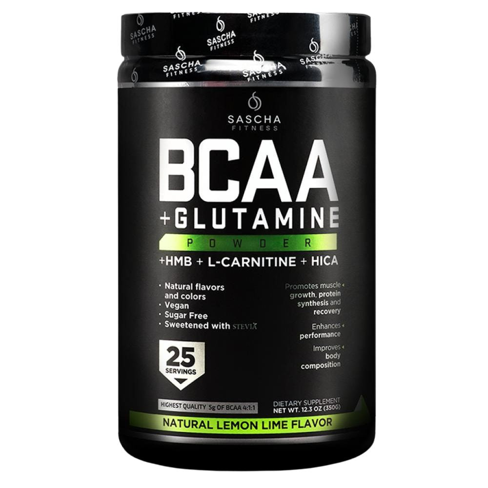 BCAA con Glutamina by Sascha Fitness Lemon Lime 350g