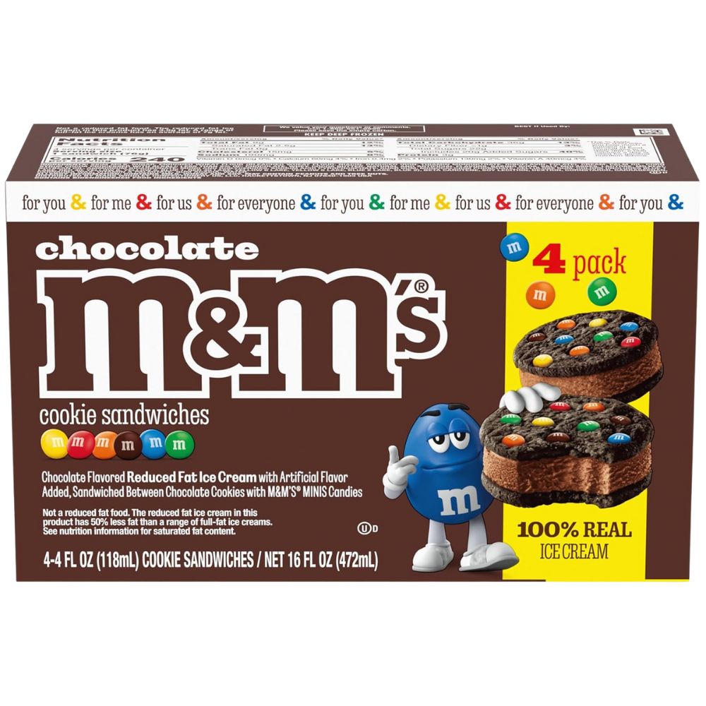 Helados M&M 4 Unidades Chocolate 472ml