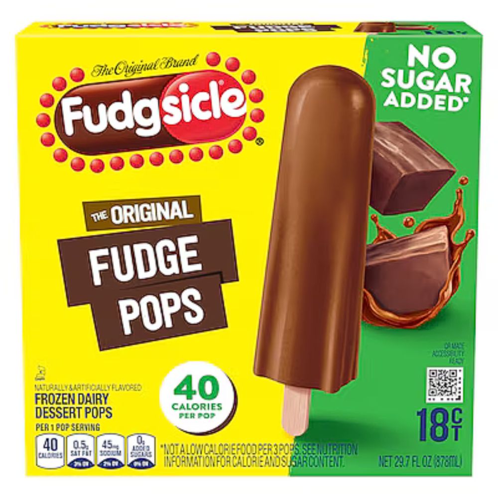 Helados Fudgsicle 40 Calories 18 Und Sin Azucar Original Fudge Pops