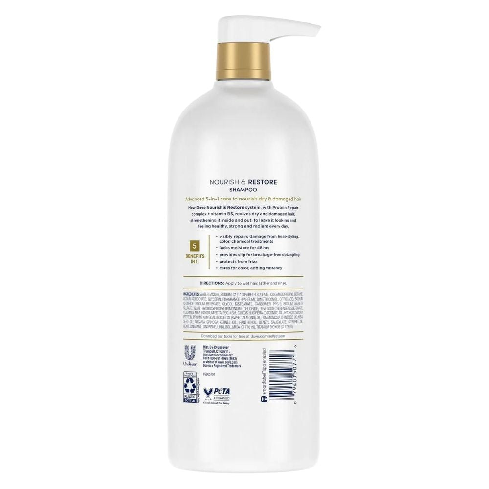 Dove Shampoo 5 en 1 Nourish & Restore 1L