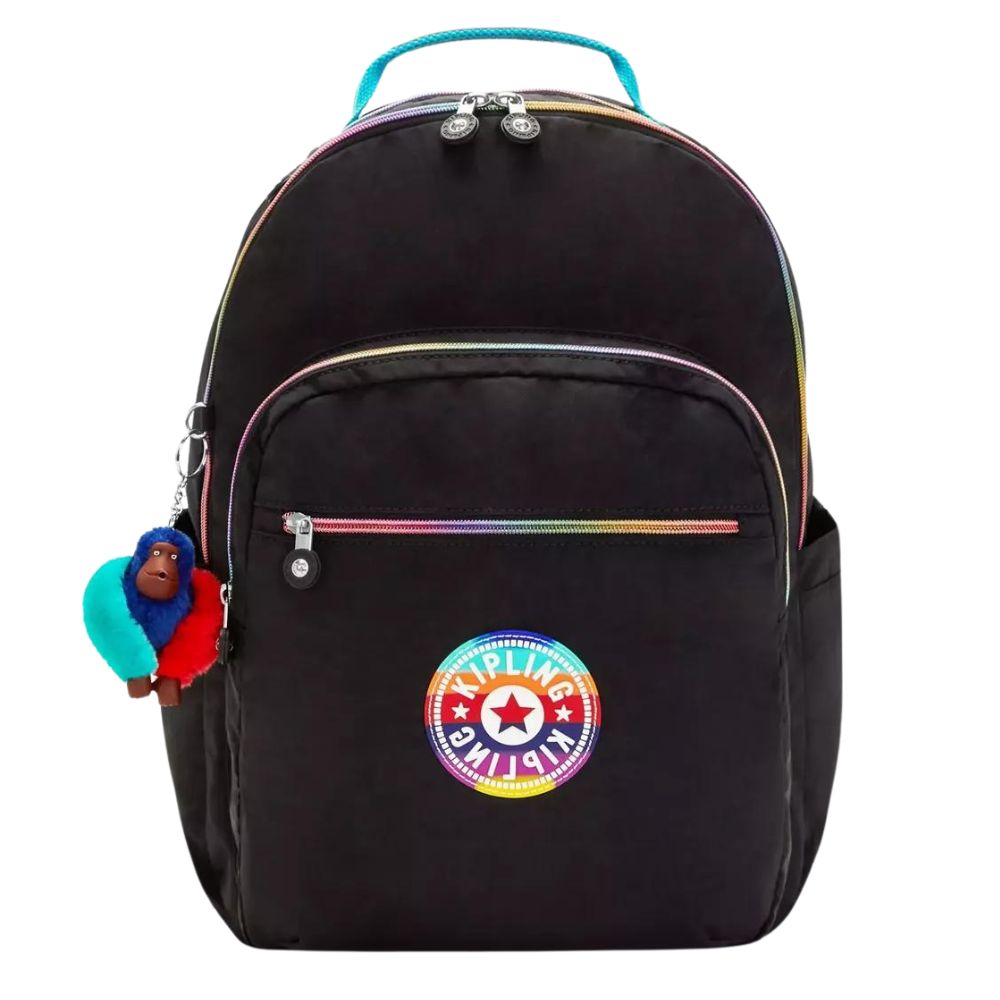 Kipling Bulto Truly Black Rainbow Seoul RBW Backpack