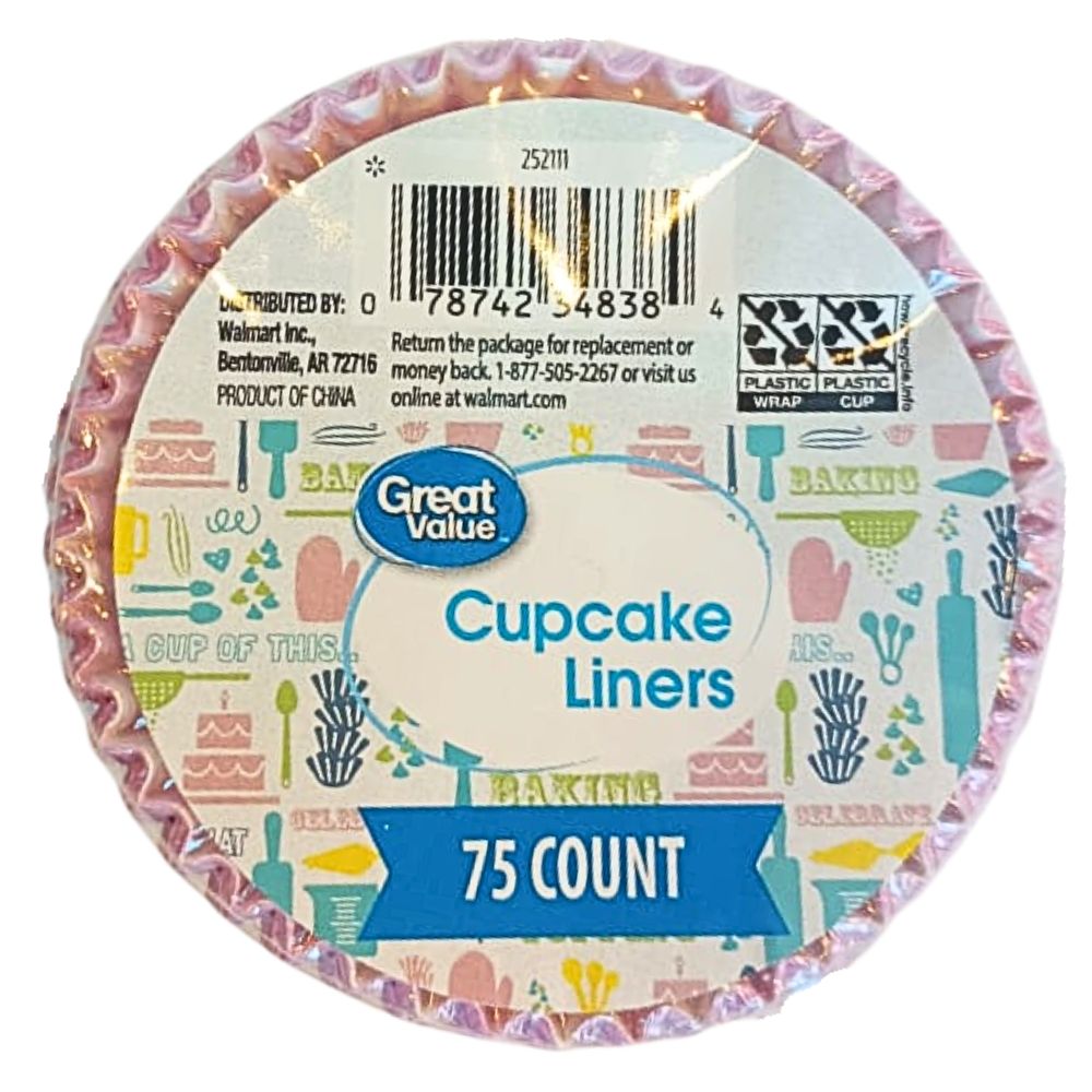 Great Value Cupcake Liners 75und