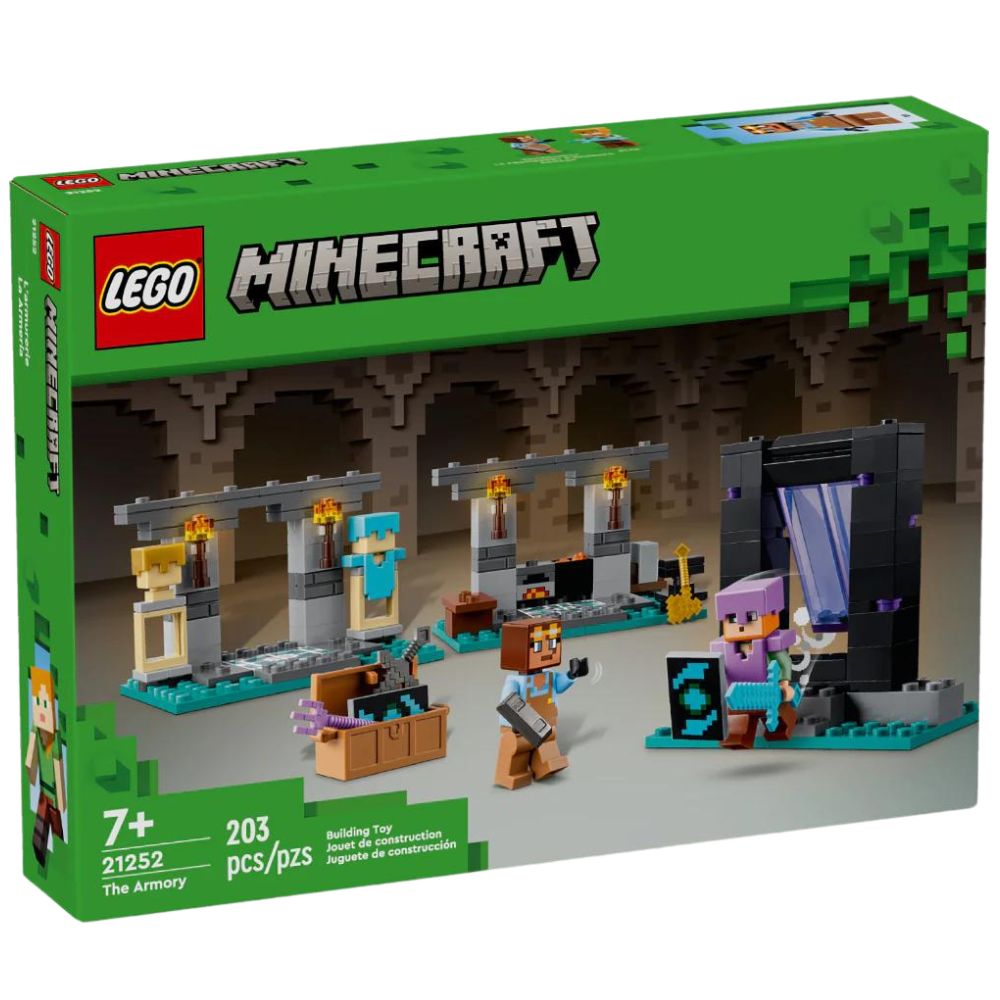 Lego Minecraft The Armory Building Toy 203 Piezas