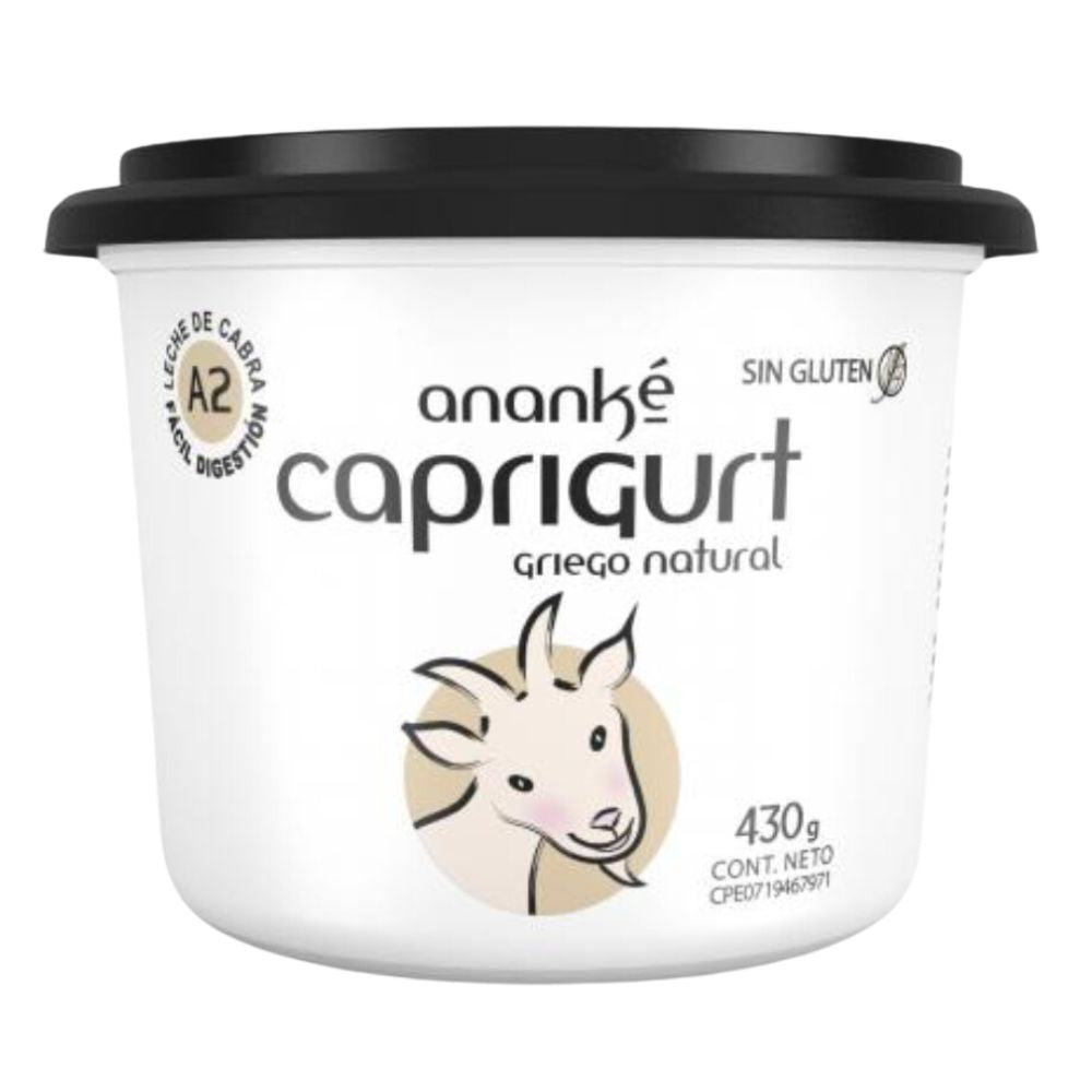 Yogurt Ananké Caprigurt Estilo Griego Leche De Cabra Natural 430g