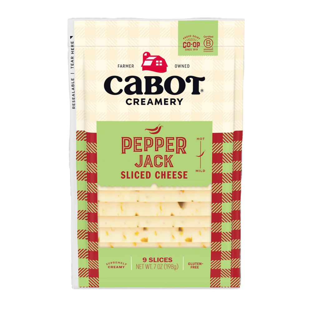 Cabot Creamery Pepper Jack Sliced Cheese 198gr