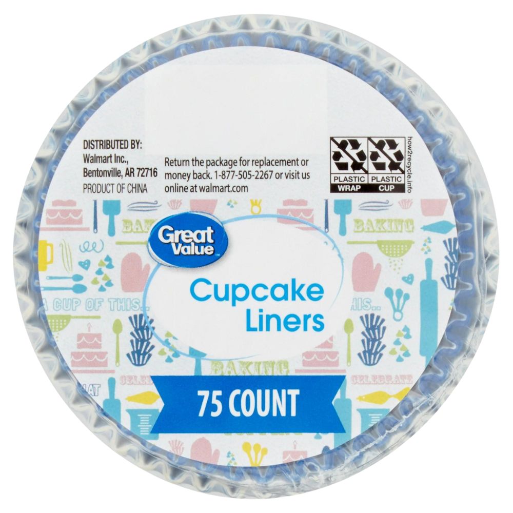 Great Value Cupcake Liners 75und