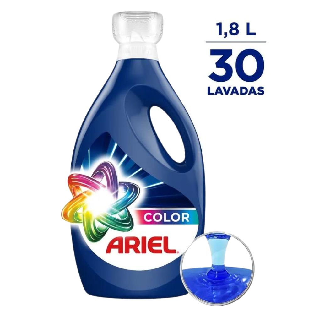 Ariel Detergente Liquido Color Concentrado 30 Lavadas 1.8 L