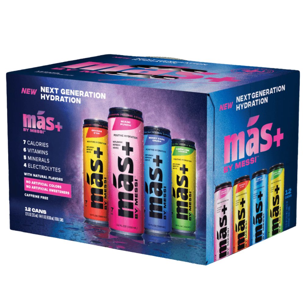 Mas + By Messi Variety Pack 12 Cans x 355ml