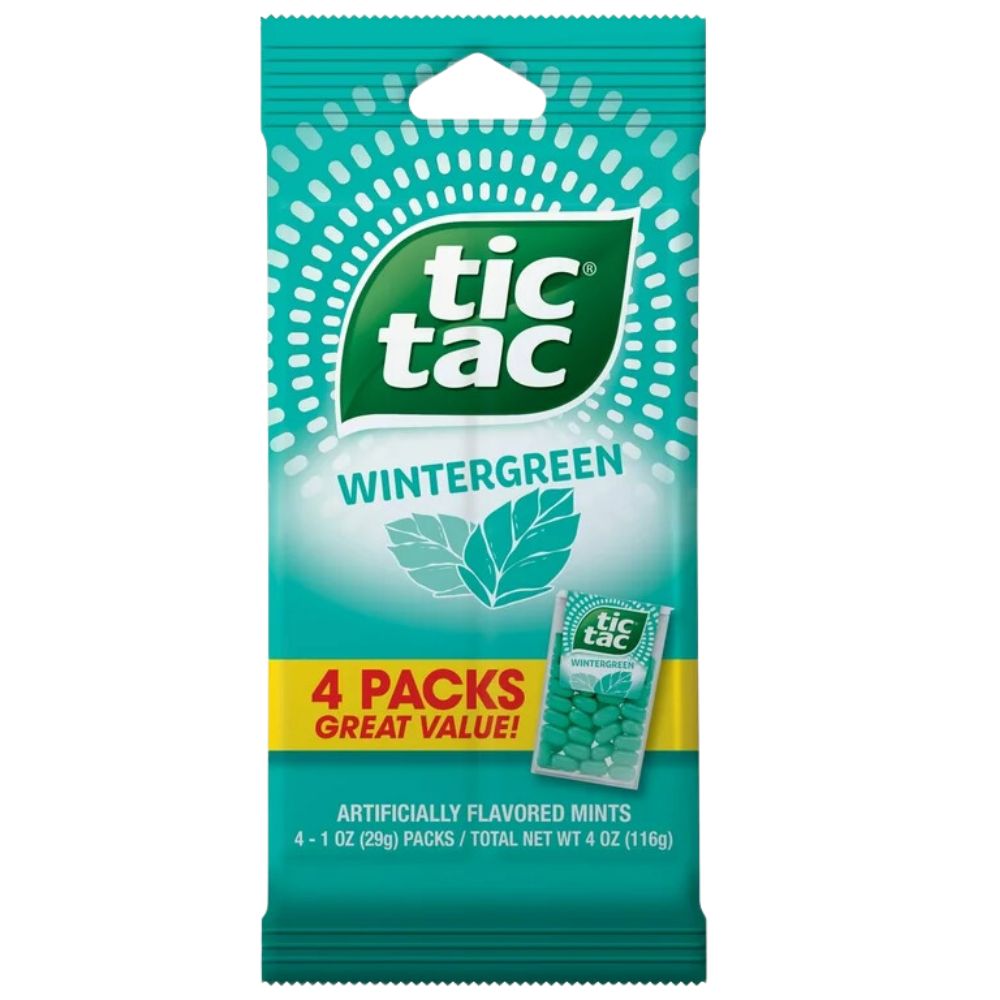 Tic Tac Wintergreen Flavored Mints 4 Packs 116gr