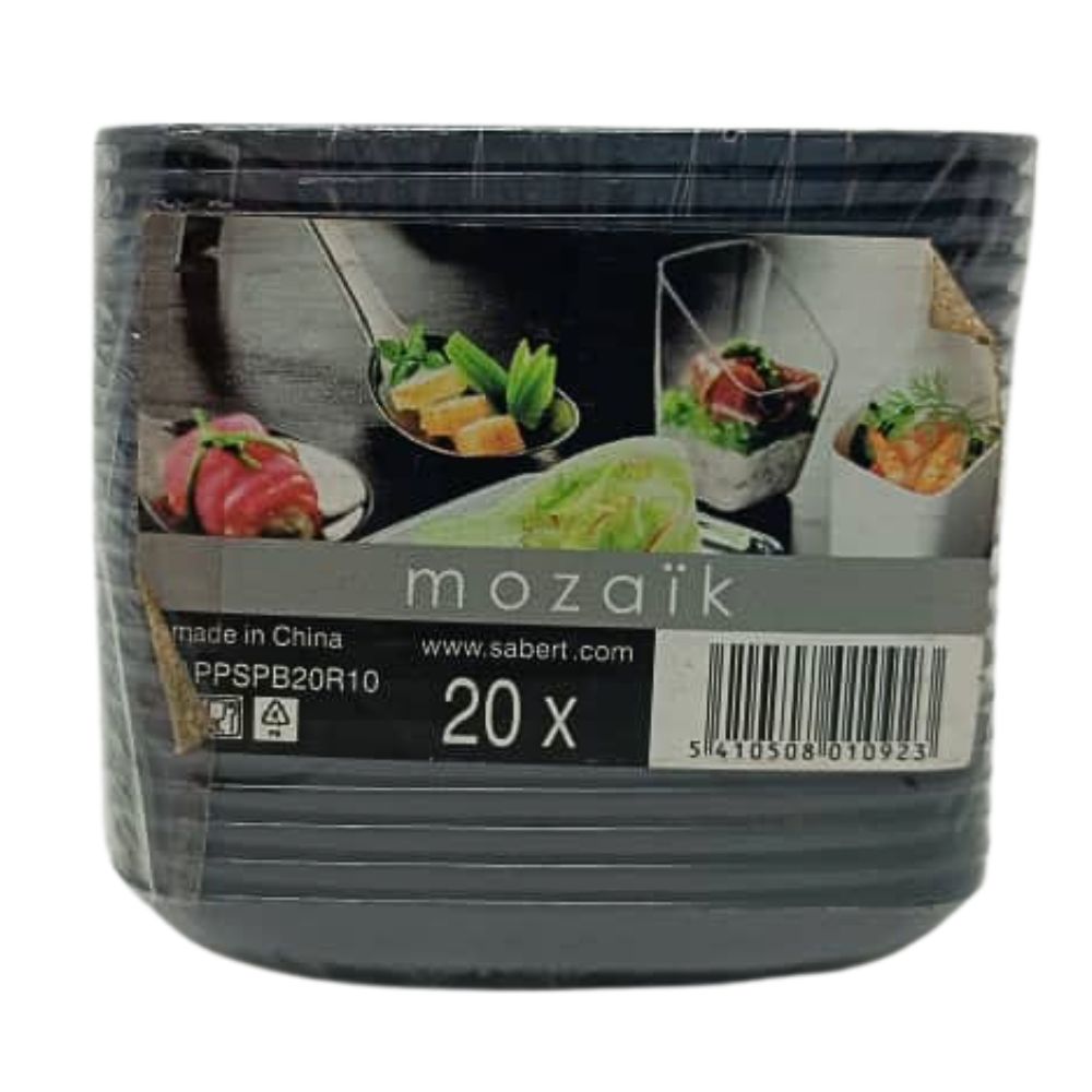 Mozaik Mini Platos Plasticos Para Snacks 20und