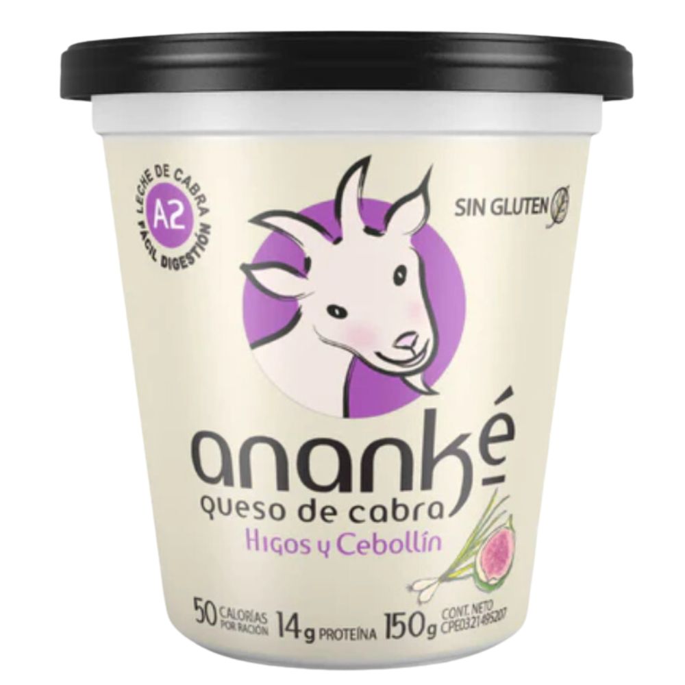 Queso De Cabra Ananké Cremoso Higos y Cebollin 150g