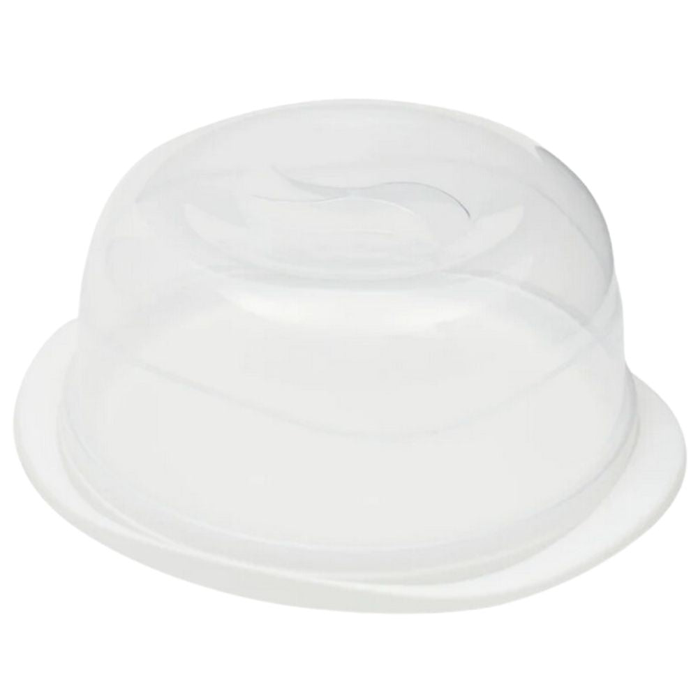 Plato con Tapa de Plastico para Tortas Home Basics